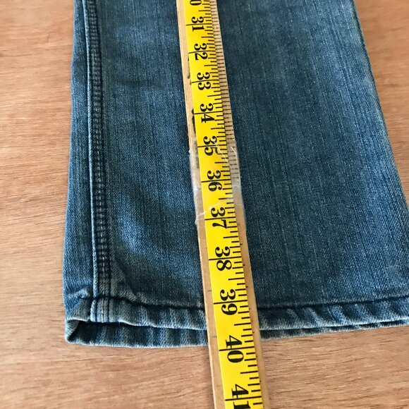 Fusai Jeans Men 36x30 Blue Mid Rise Medium Wash Stretch Y2K Straight 17145 - Picture 6 of 11